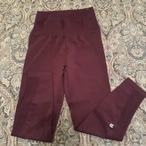 JoyLab Fleece Lined Leggings Burgundy